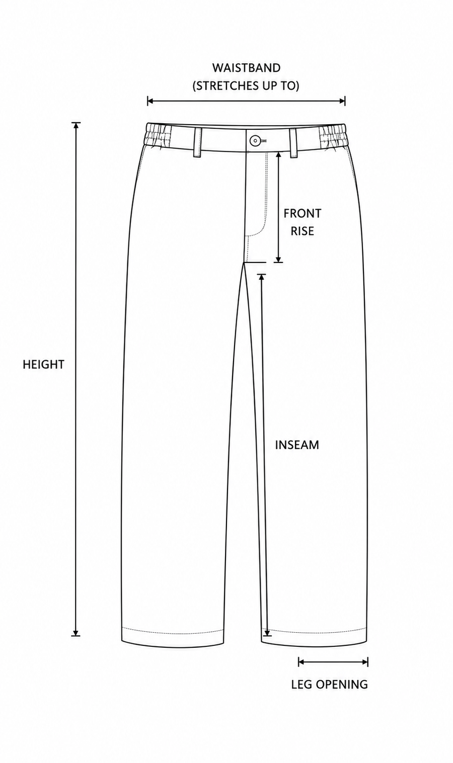 بنطلون قماش رسمي إيمانويل أوتيلو measurement guide
