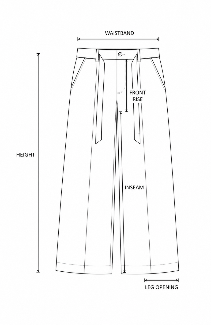 IMANUÉL Monaco Pantalon Oversize measurement guide