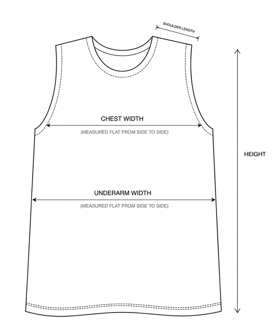 IMANUÉL توب بدون أكمام واسع measurement guide